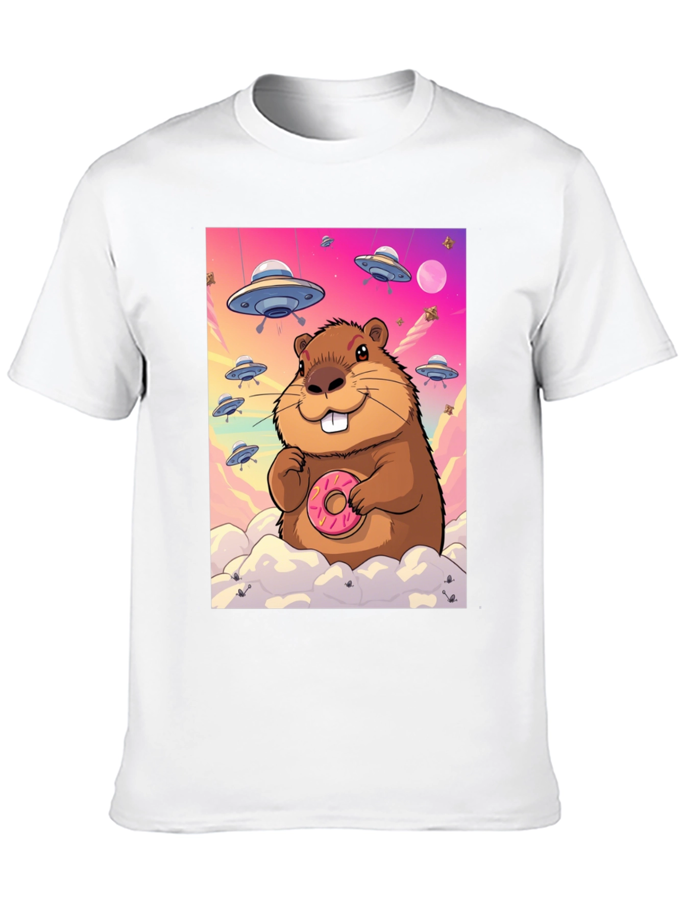 Space Beaver Donut T-Shirt