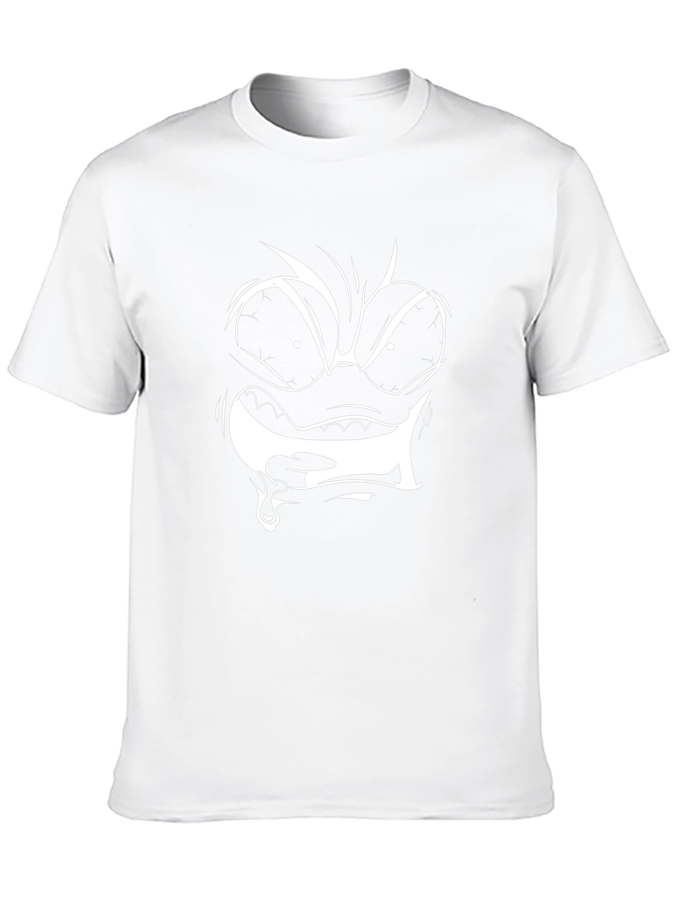 Cartoon Face Graphic Black T-Shirt