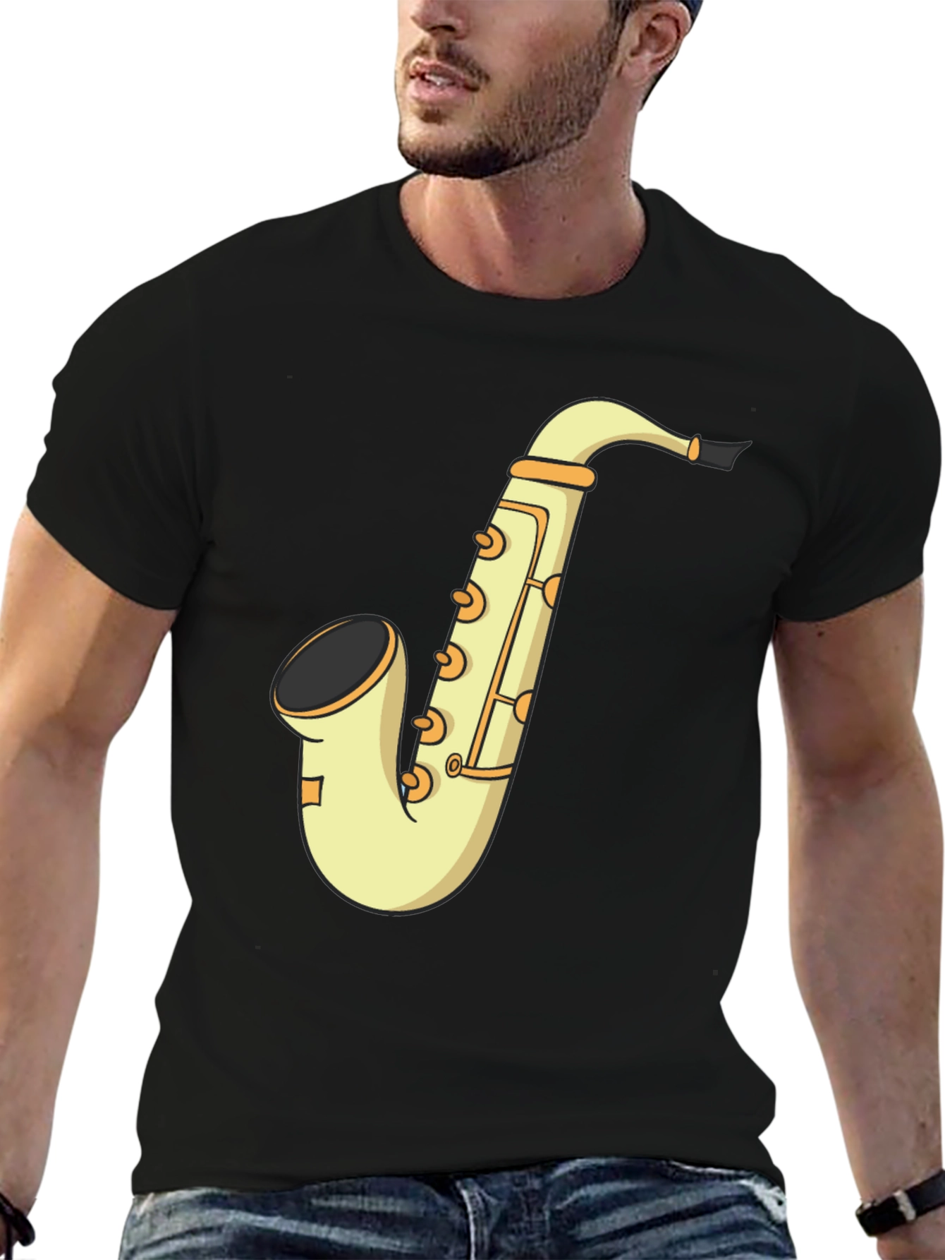 Saxophone Graphic T-Shirt - Musical Instrument Tee