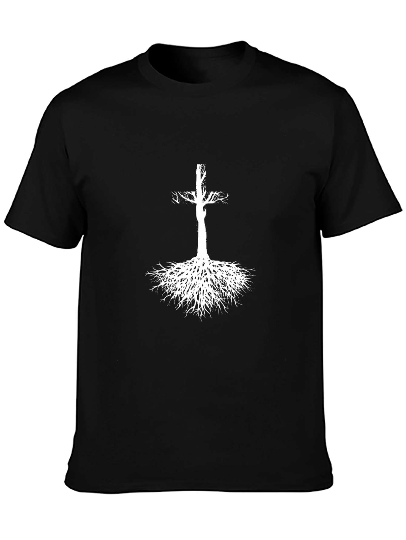 Rooted Cross Graphic Tee - Black