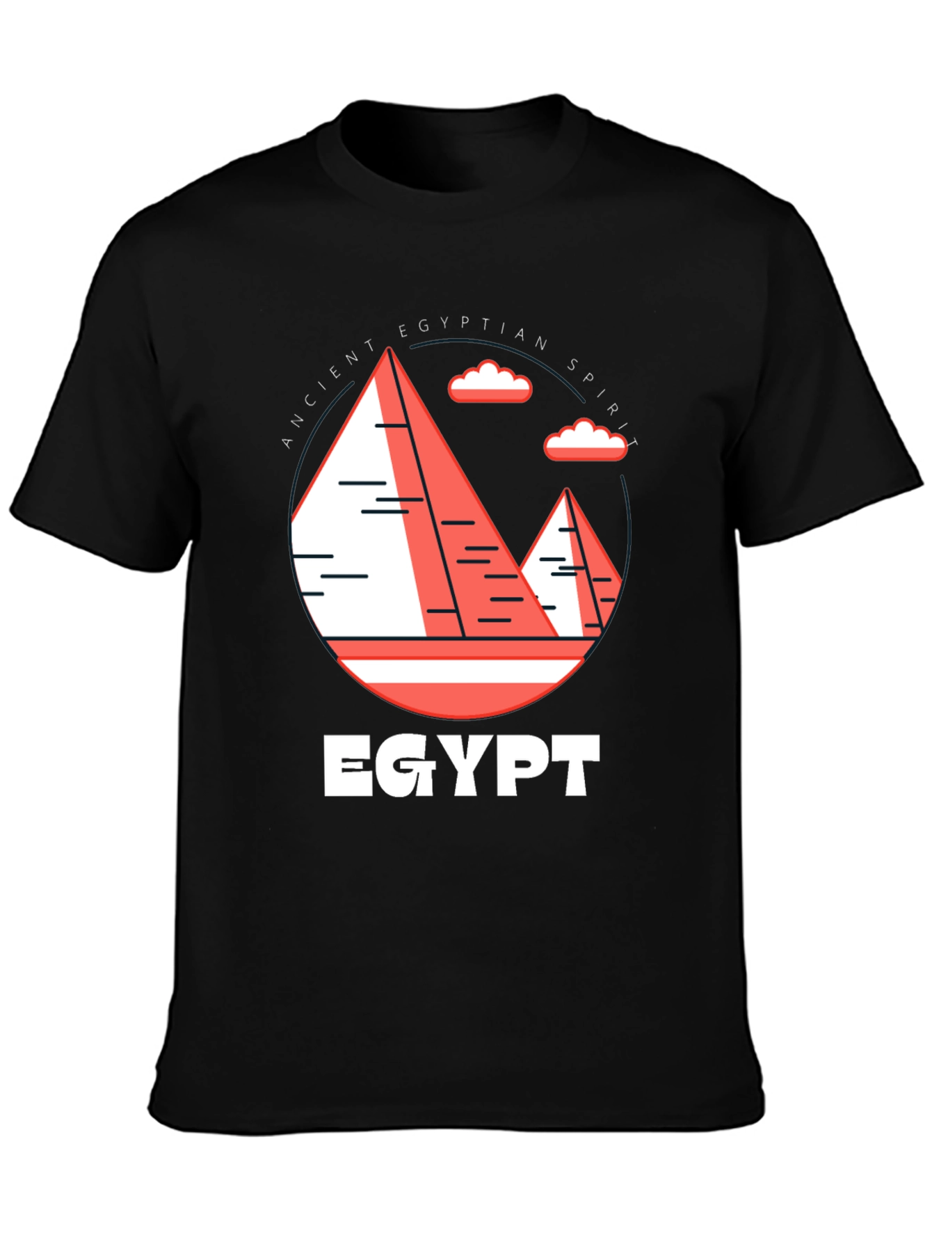 Egyptian Spirit Graphic Tee - Unisex Black T-Shirt