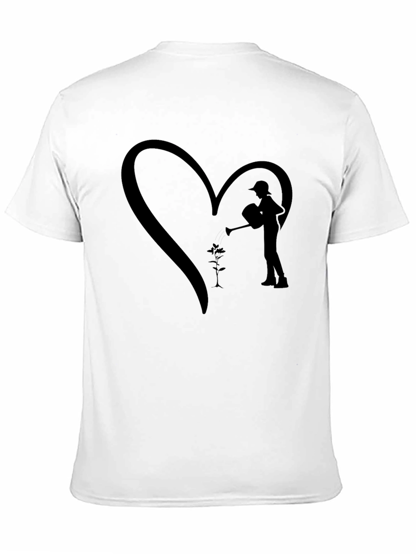 Gardener Heart Black Graphic Tee