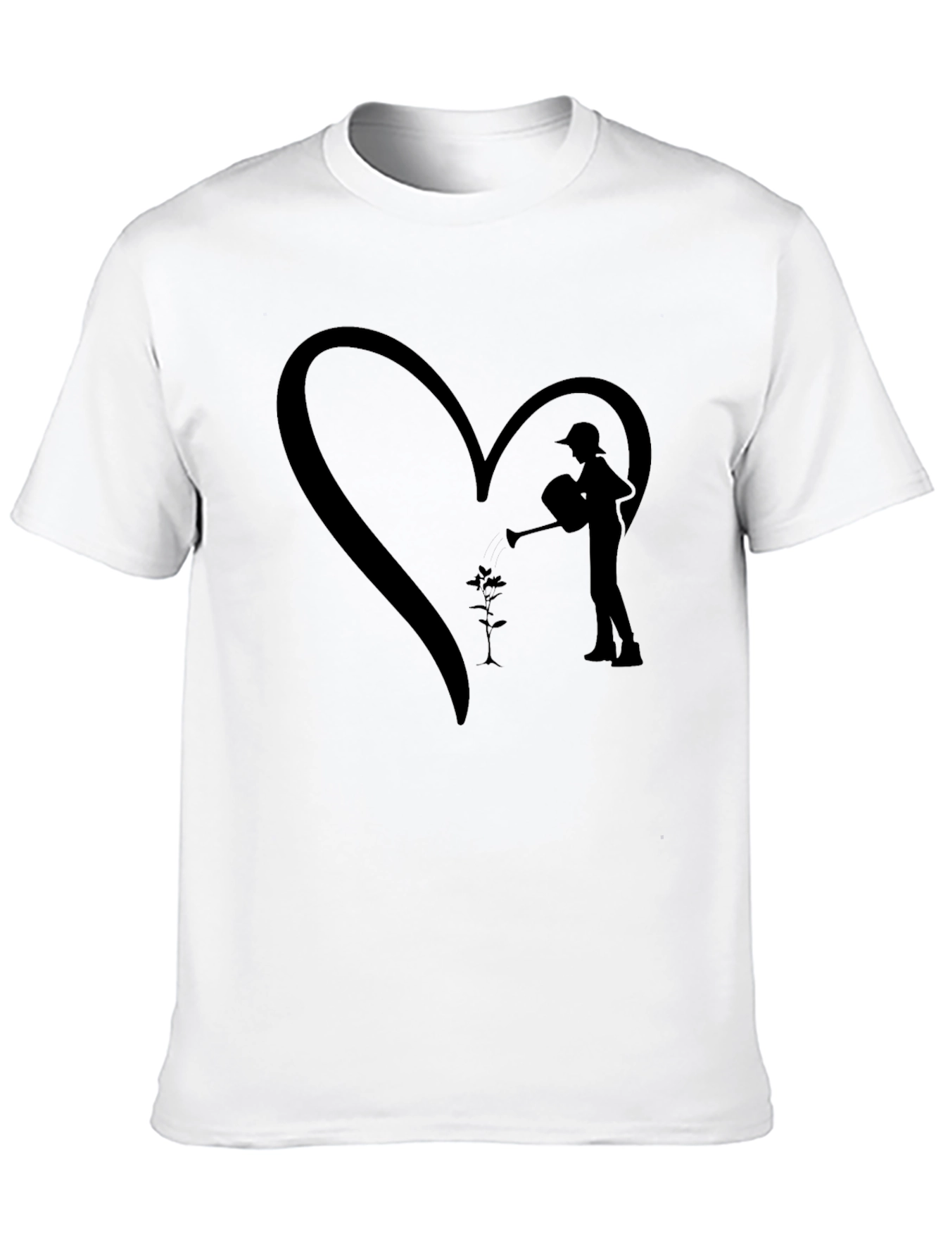 Gardener Heart Black Graphic Tee