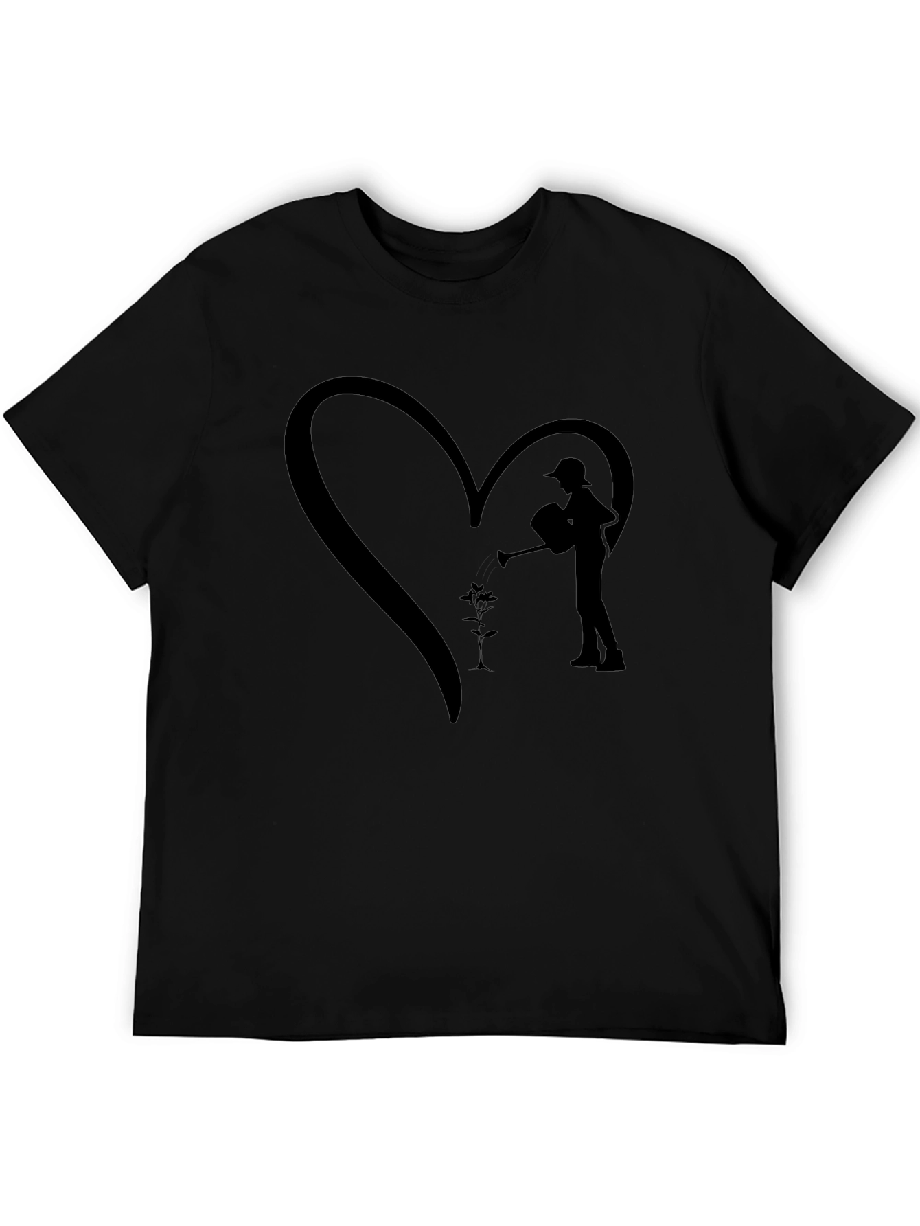 Gardener Heart Black Graphic Tee