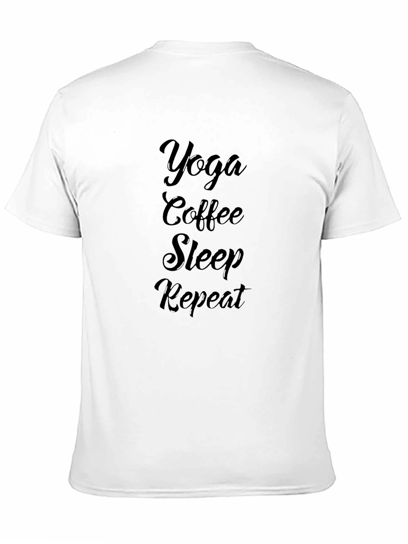 Yoga Coffee Sleep Repeat Black T-Shirt