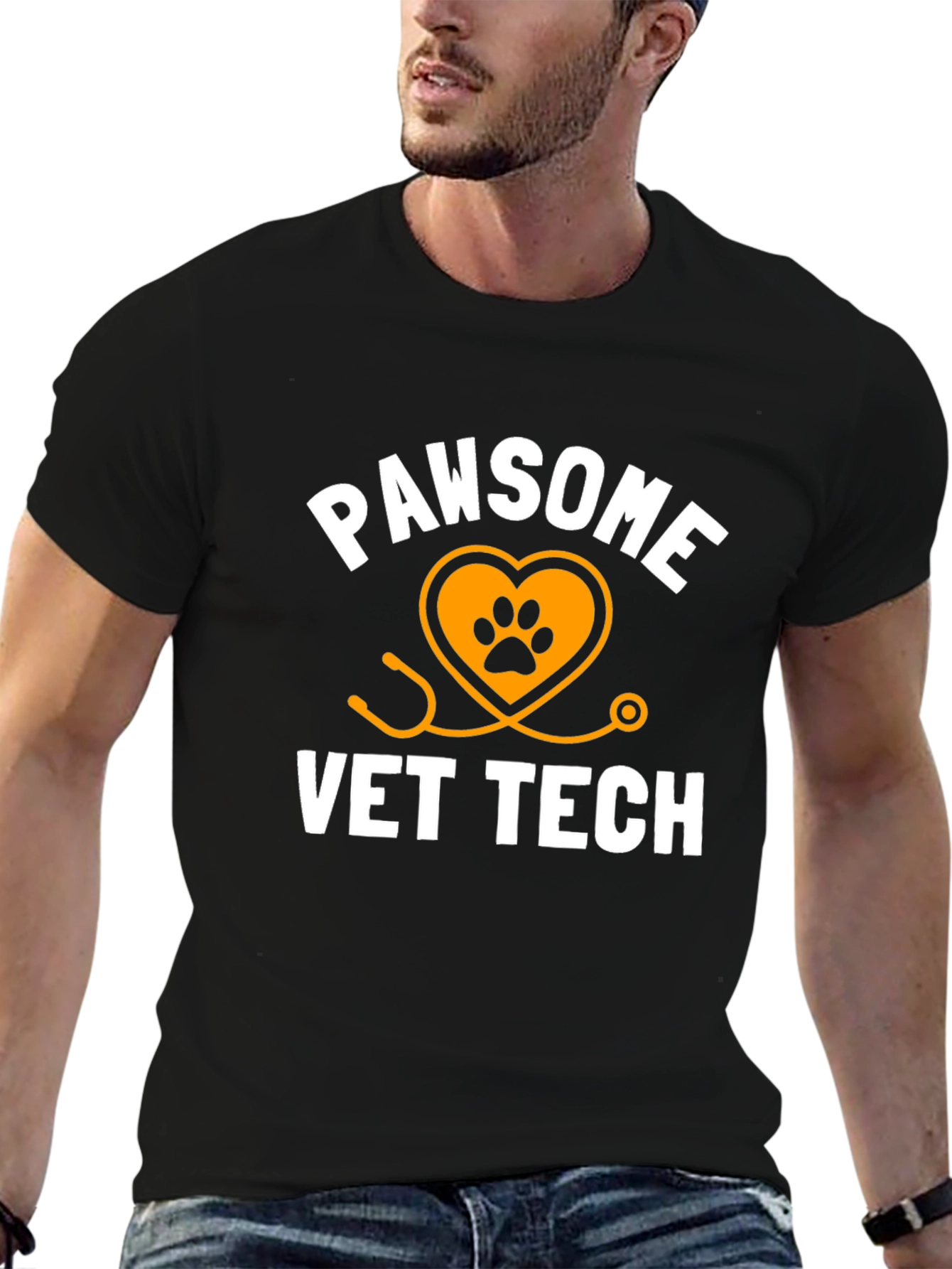 Pawsome Vet Tech T-Shirt - Black