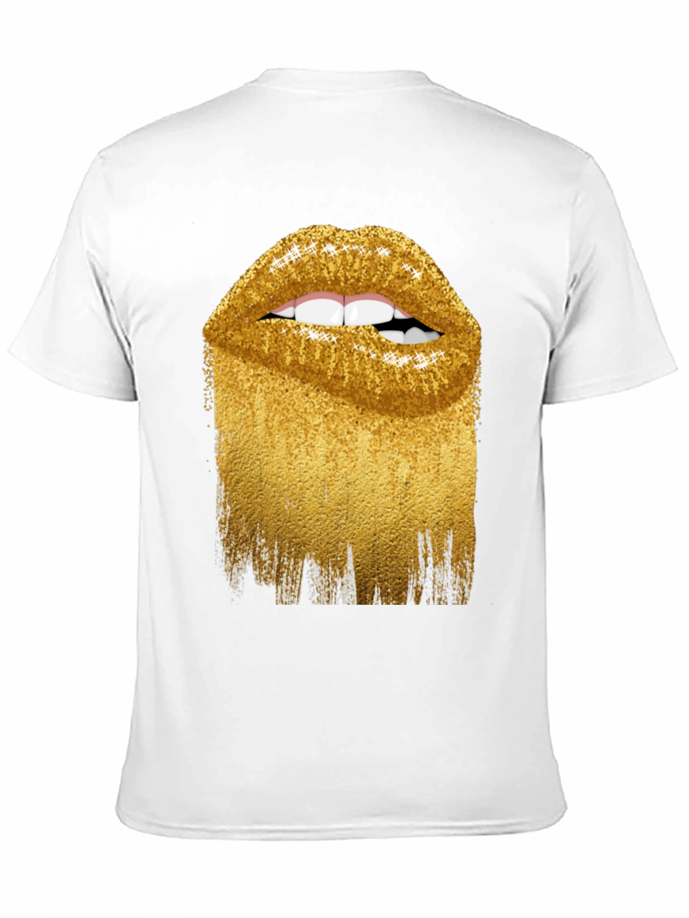 Golden Lips Graphic Tee - Stylish Unisex Shirt