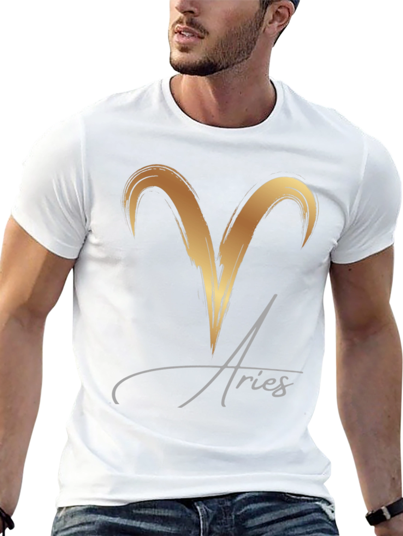 Aries Zodiac T-Shirt - Black Graphic Tee