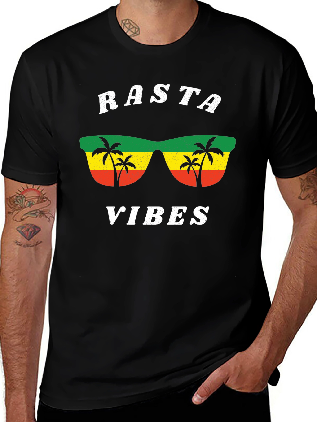 Rasta Vibes Graphic Tee - Cool Jamaican Style