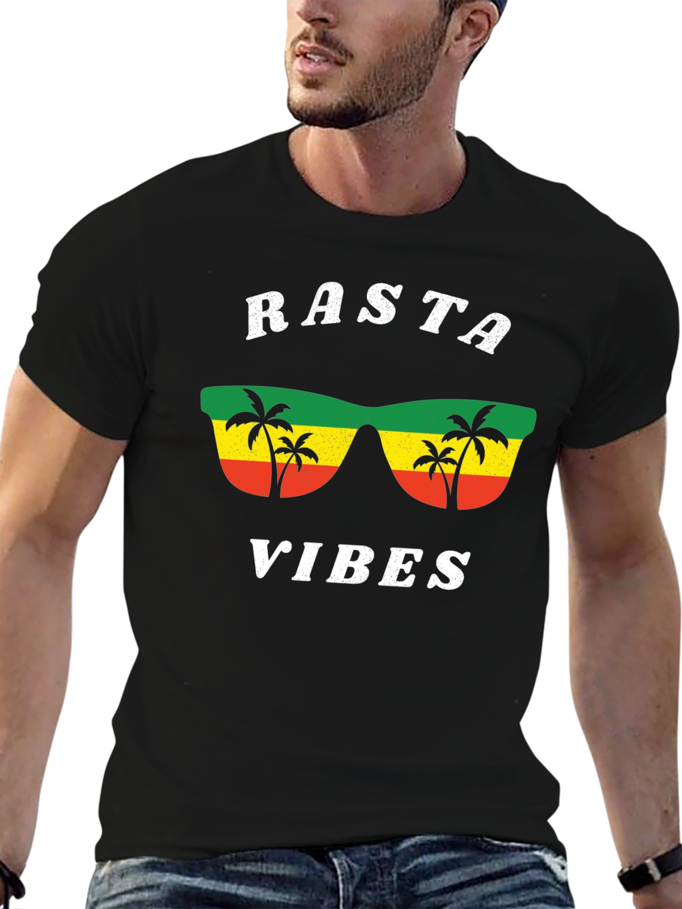 Rasta Vibes Graphic Tee - Cool Jamaican Style