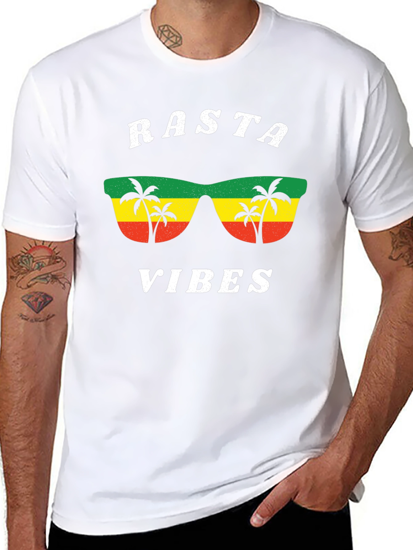 Rasta Vibes Graphic Tee - Cool Jamaican Style