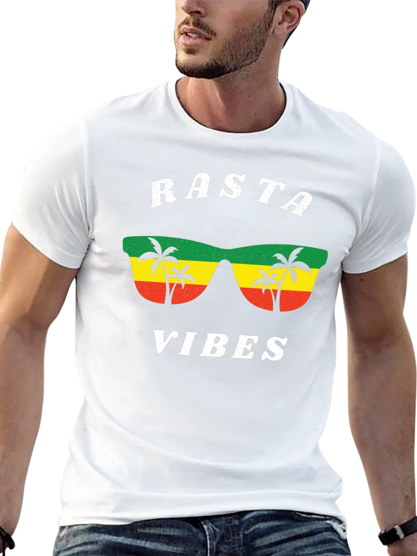 Rasta Vibes Graphic Tee - Cool Jamaican Style
