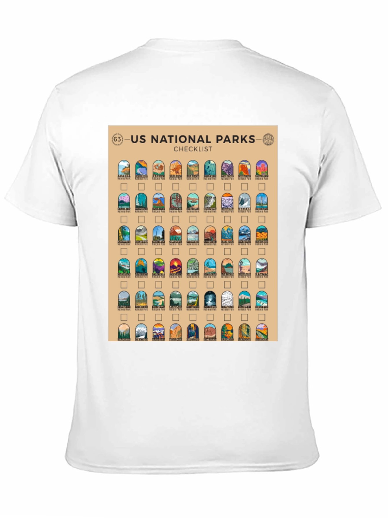 US National Parks Checklist T-Shirt