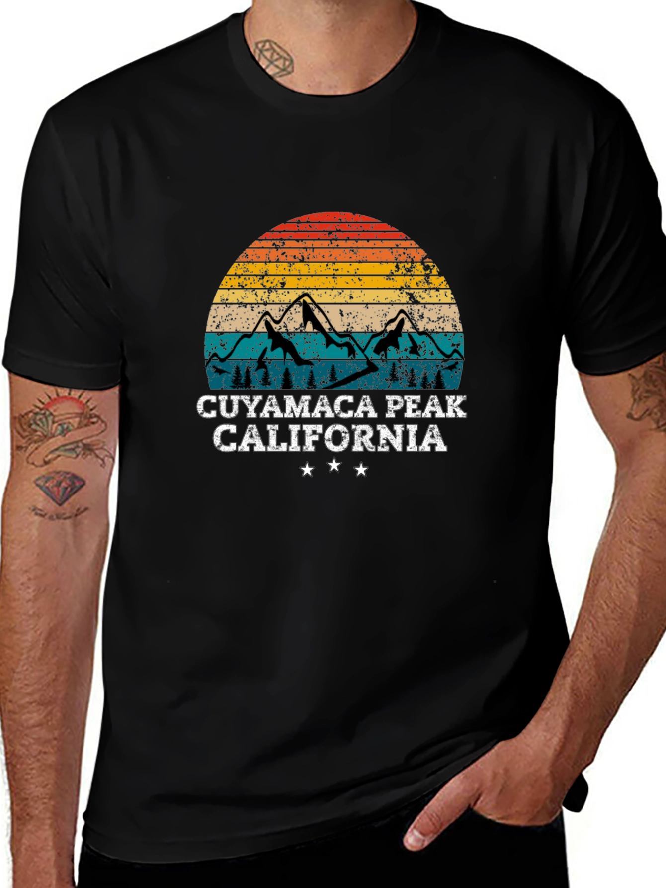 Cuyamaca Peak California Retro Graphic T-Shirt