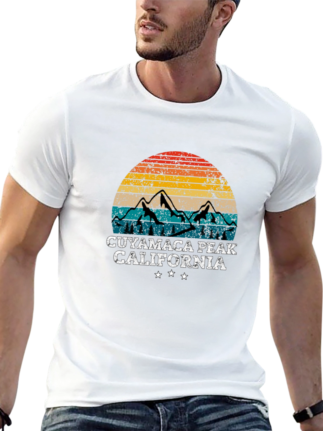 Cuyamaca Peak California Retro Graphic T-Shirt