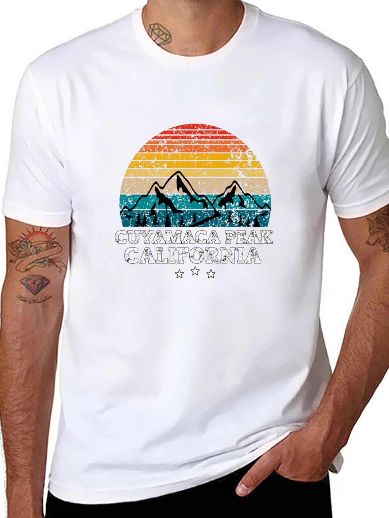Cuyamaca Peak California Retro Graphic T-Shirt