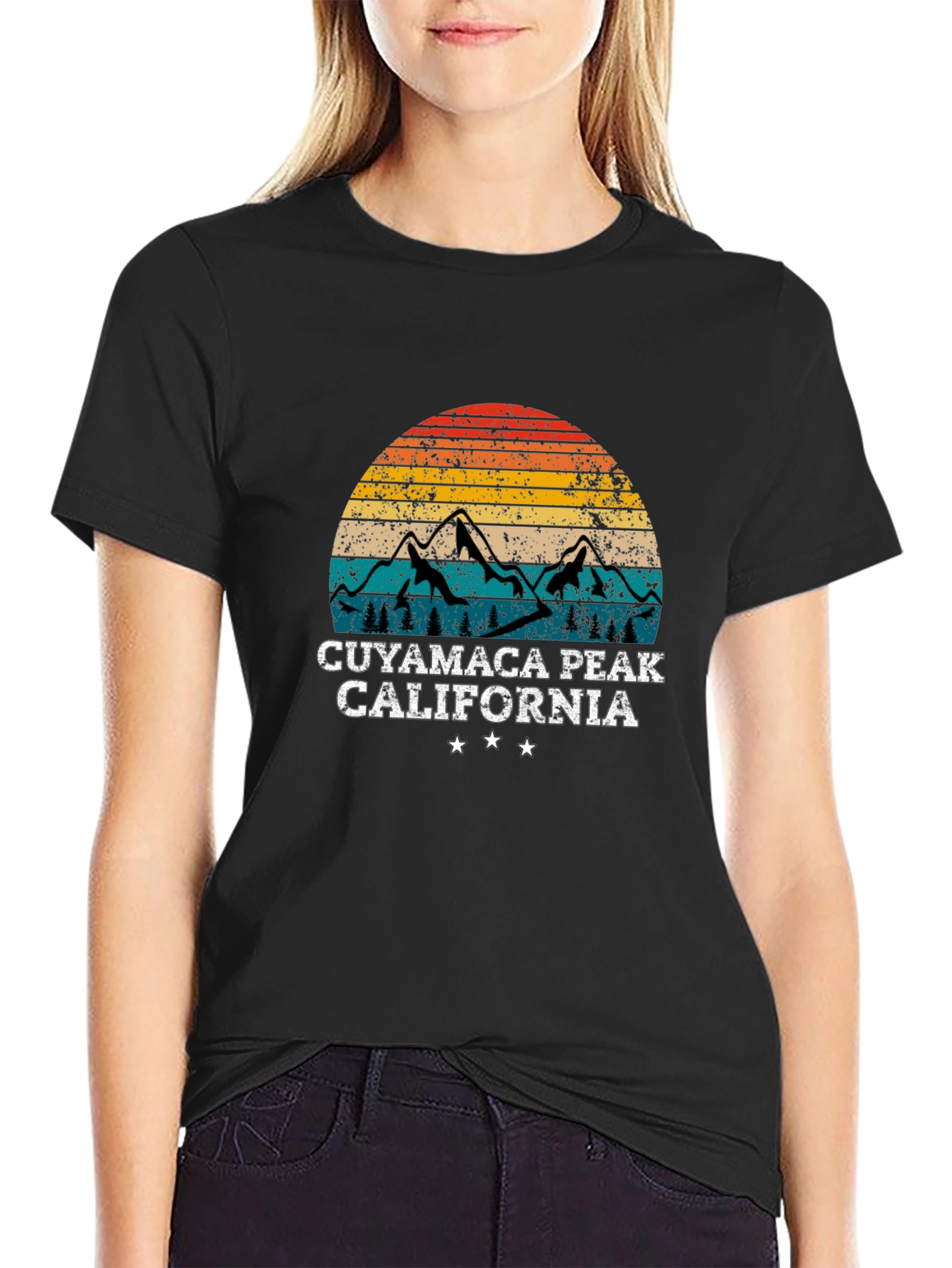 Cuyamaca Peak California Retro Graphic T-Shirt