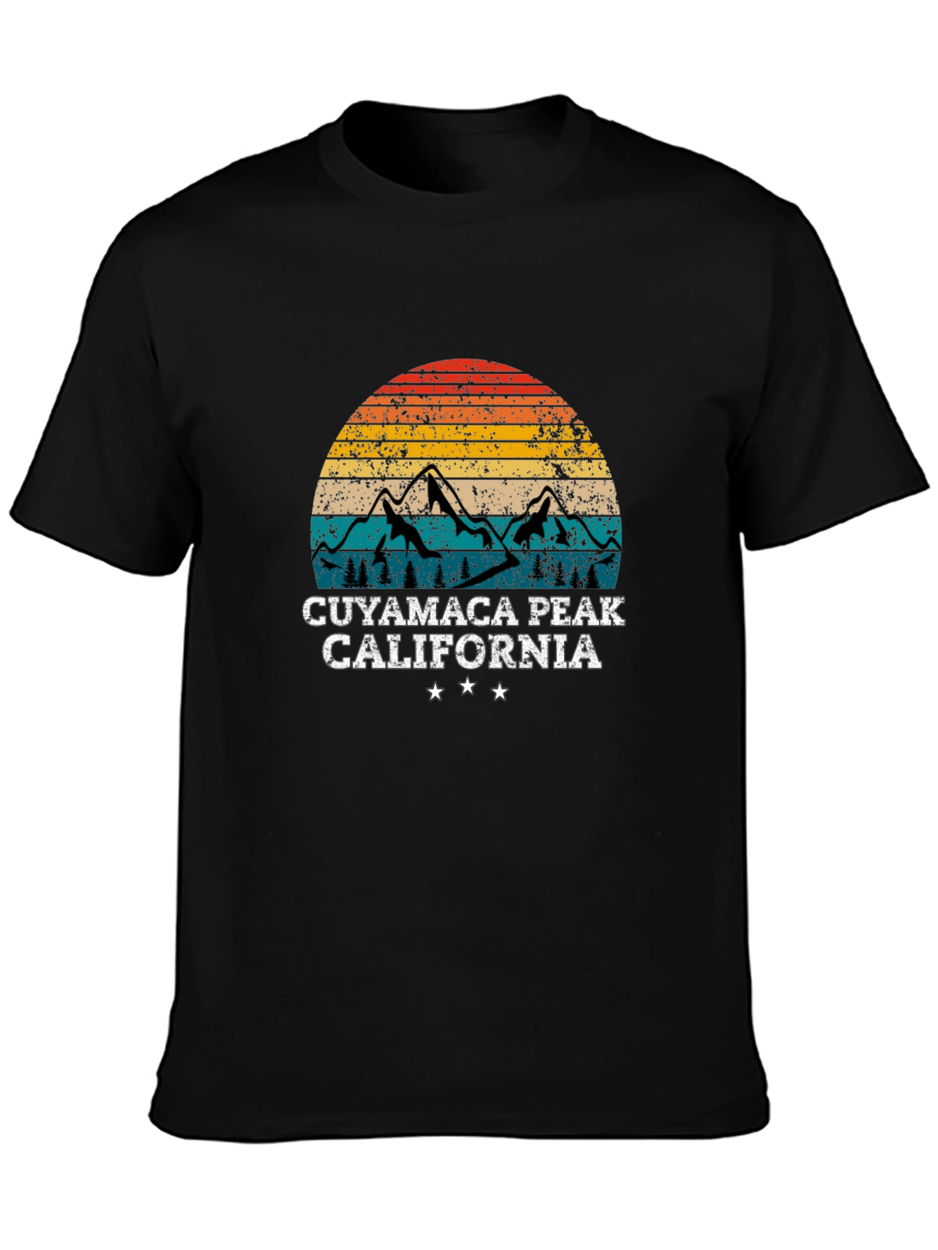 Cuyamaca Peak California Retro Graphic T-Shirt