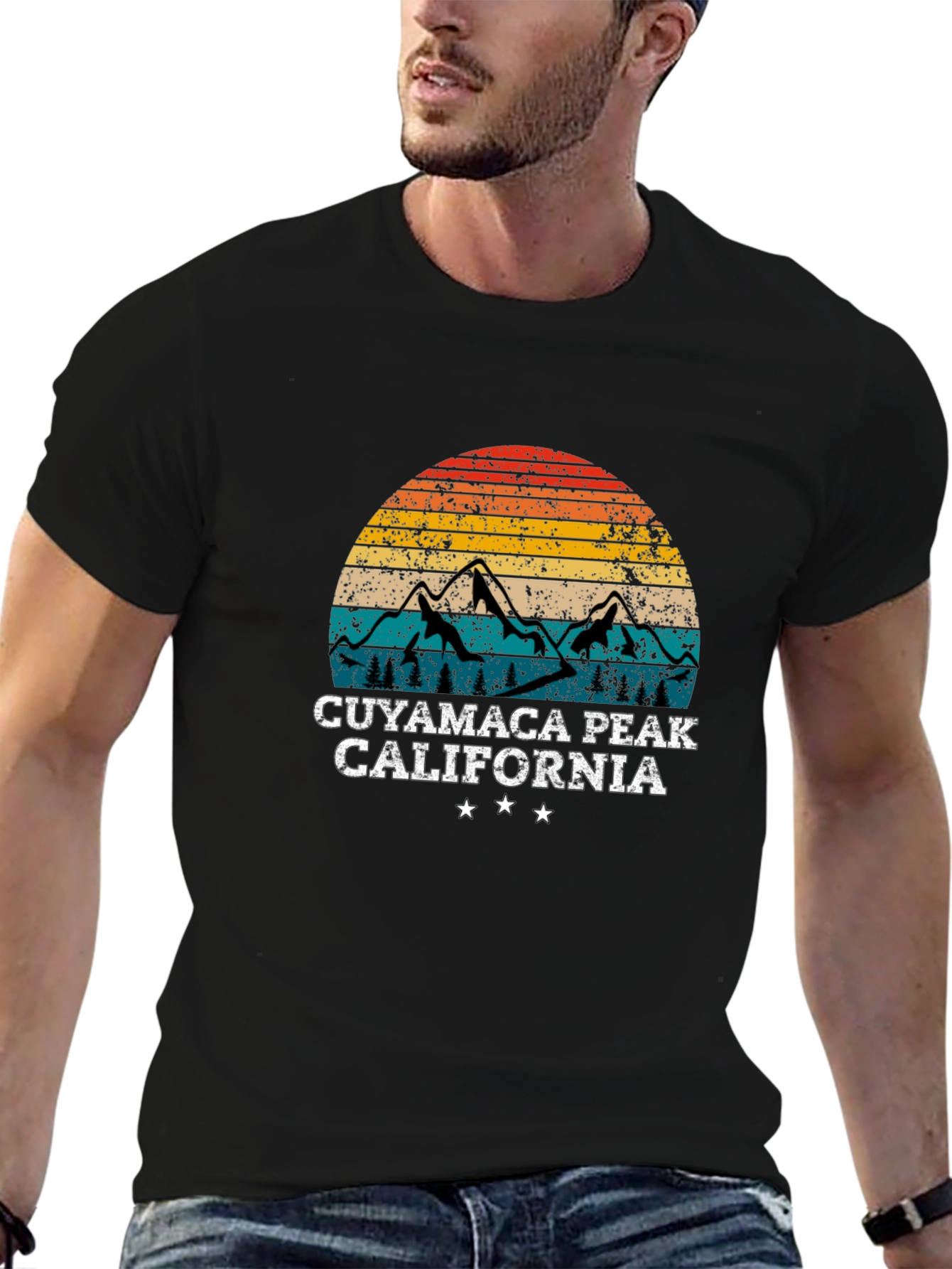 Cuyamaca Peak California Retro Graphic T-Shirt