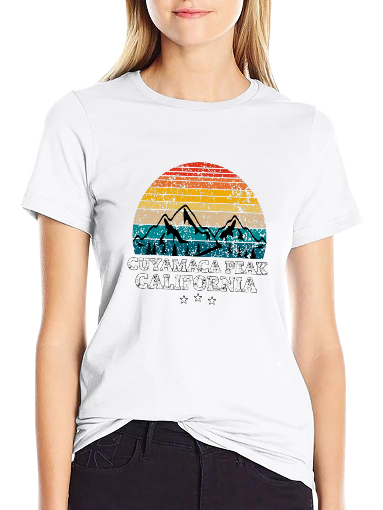 Cuyamaca Peak California Retro Graphic T-Shirt