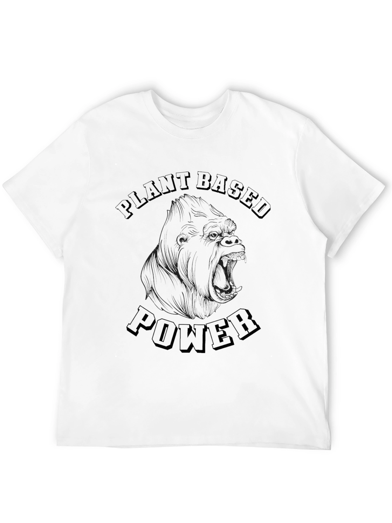 Plant Based Power T-Shirt - Gorilla Graphic Tee