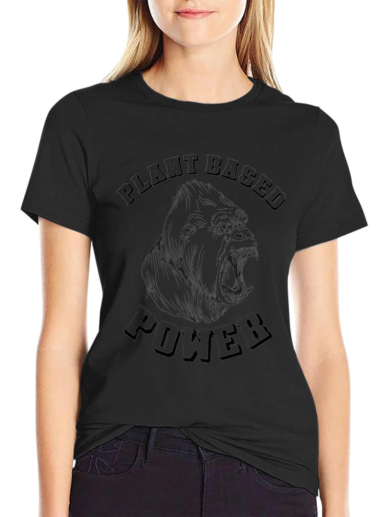 Plant Based Power T-Shirt - Gorilla Graphic Tee