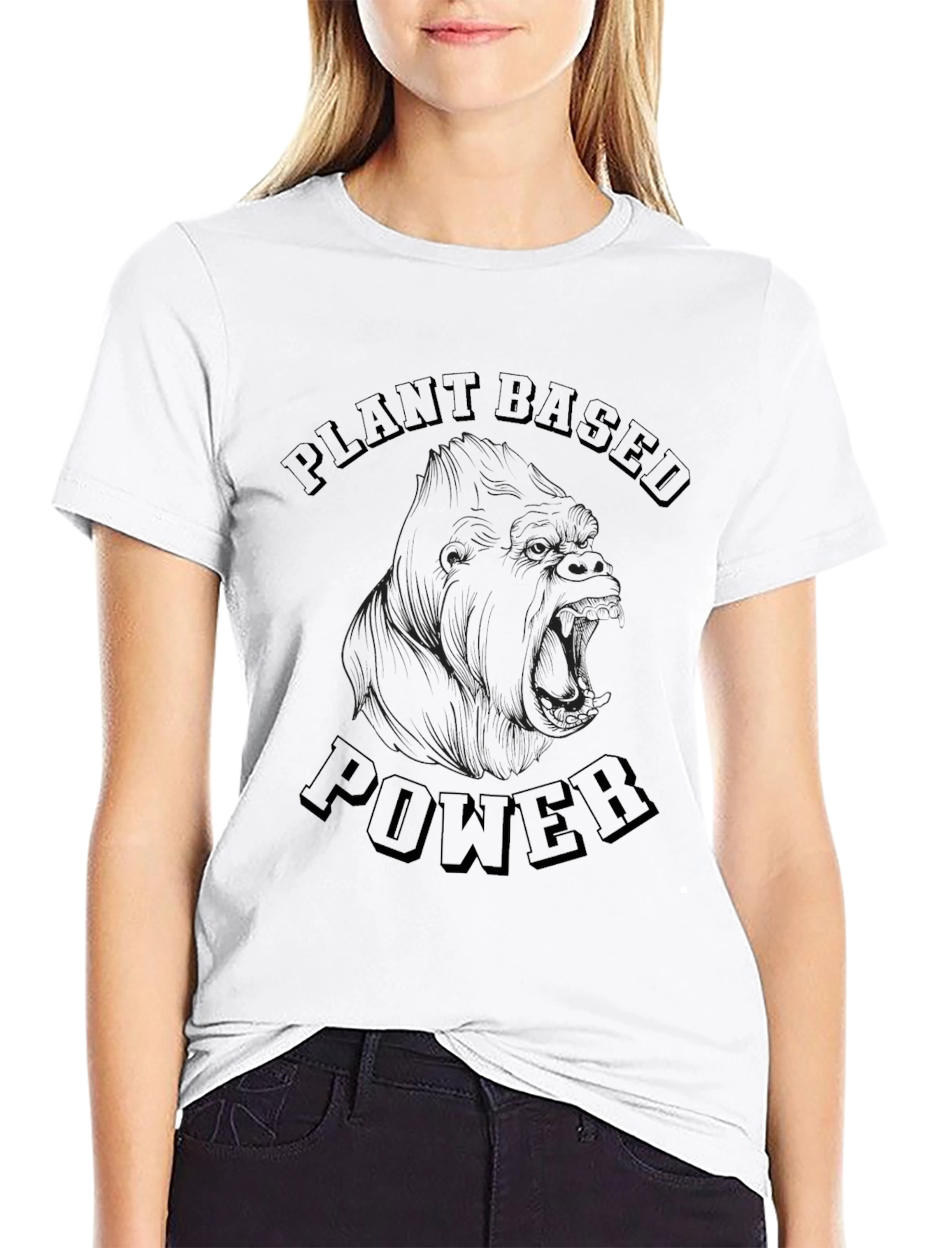 Plant Based Power T-Shirt - Gorilla Graphic Tee