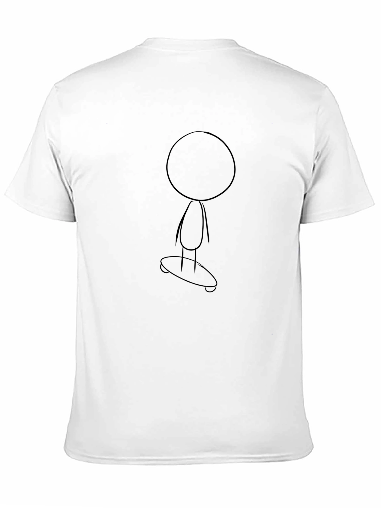 Skateboarding Stick Figure Black Tee
