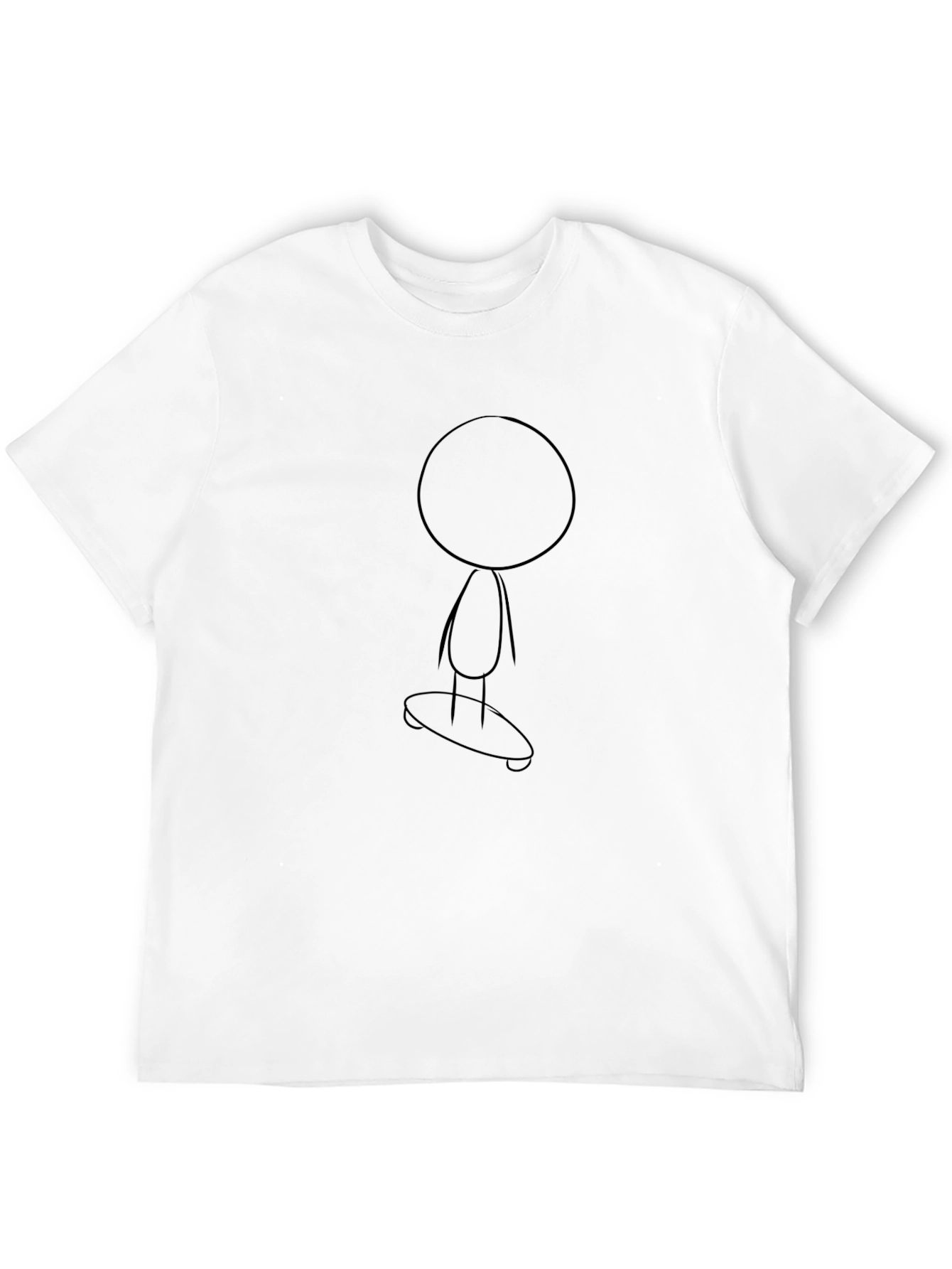 Skateboarding Stick Figure Black Tee
