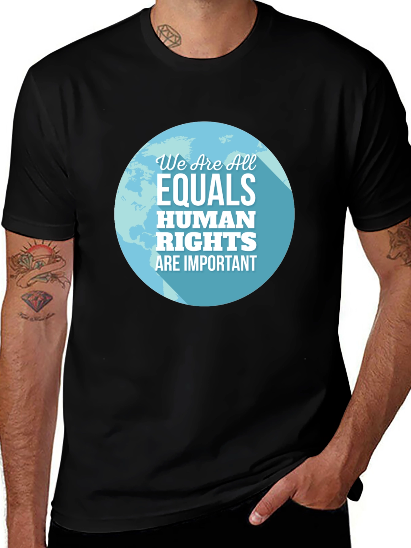 Equality Human Rights Graphic Tee - Black