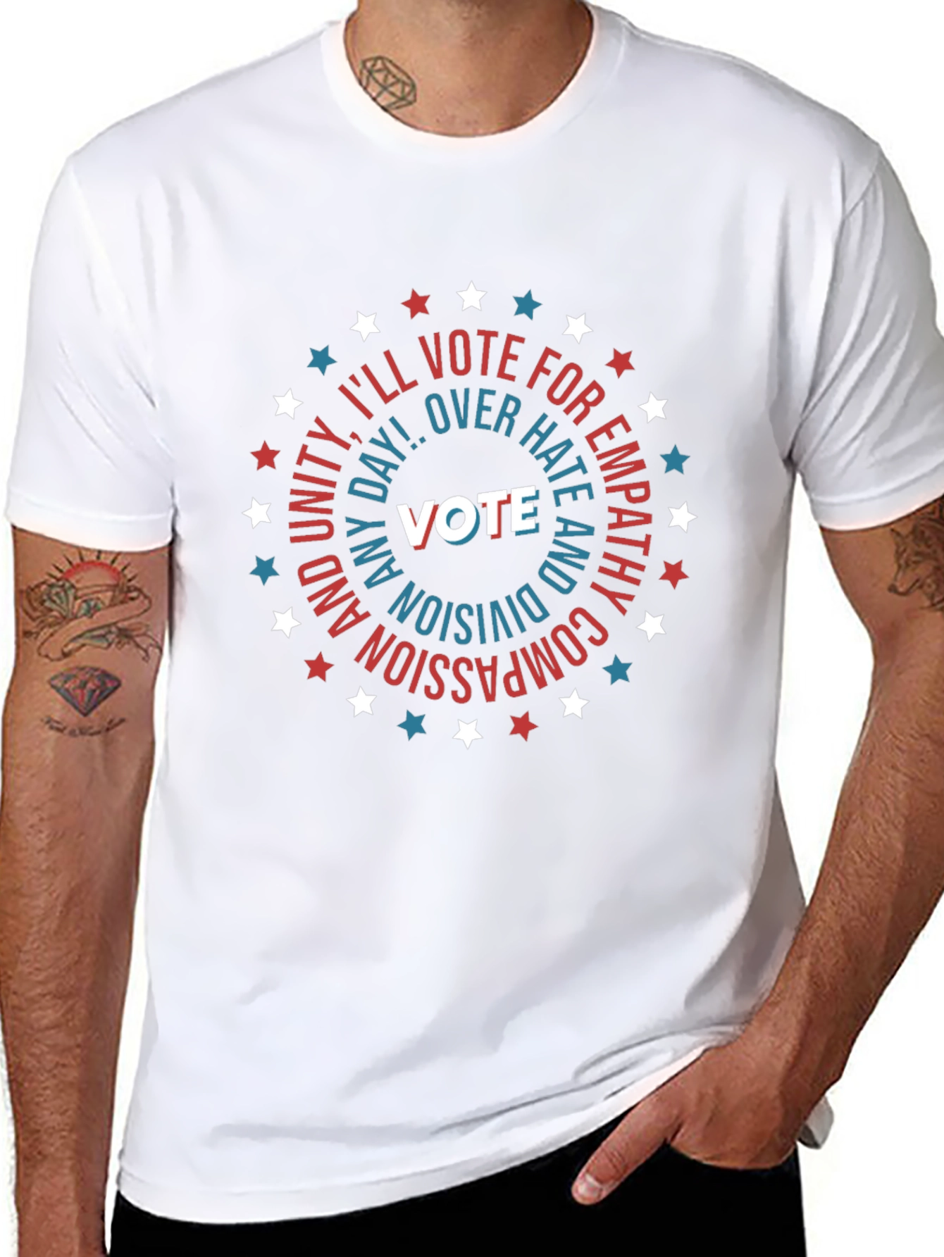 Vote Empathy Compassion Black T-Shirt