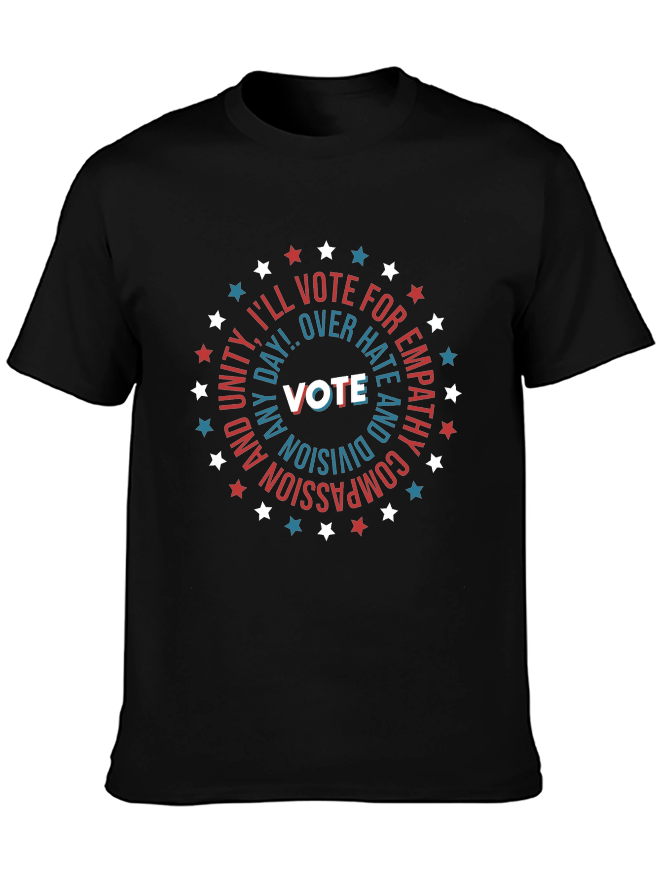 Vote Empathy Compassion Black T-Shirt