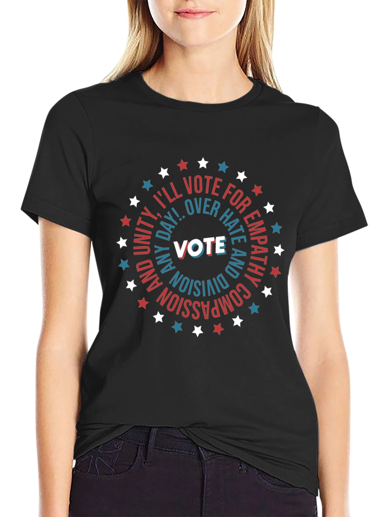 Vote Empathy Compassion Black T-Shirt