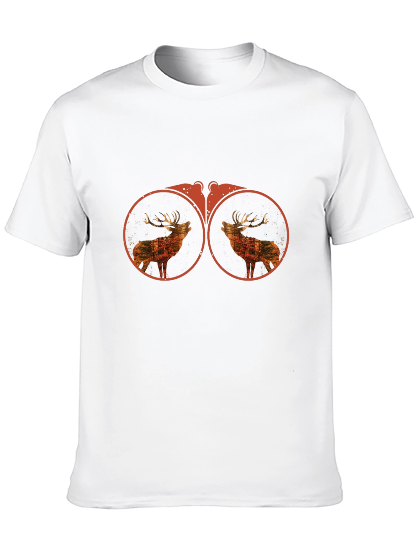 Binocular Deer Graphic Tee - Black Cotton T-Shirt