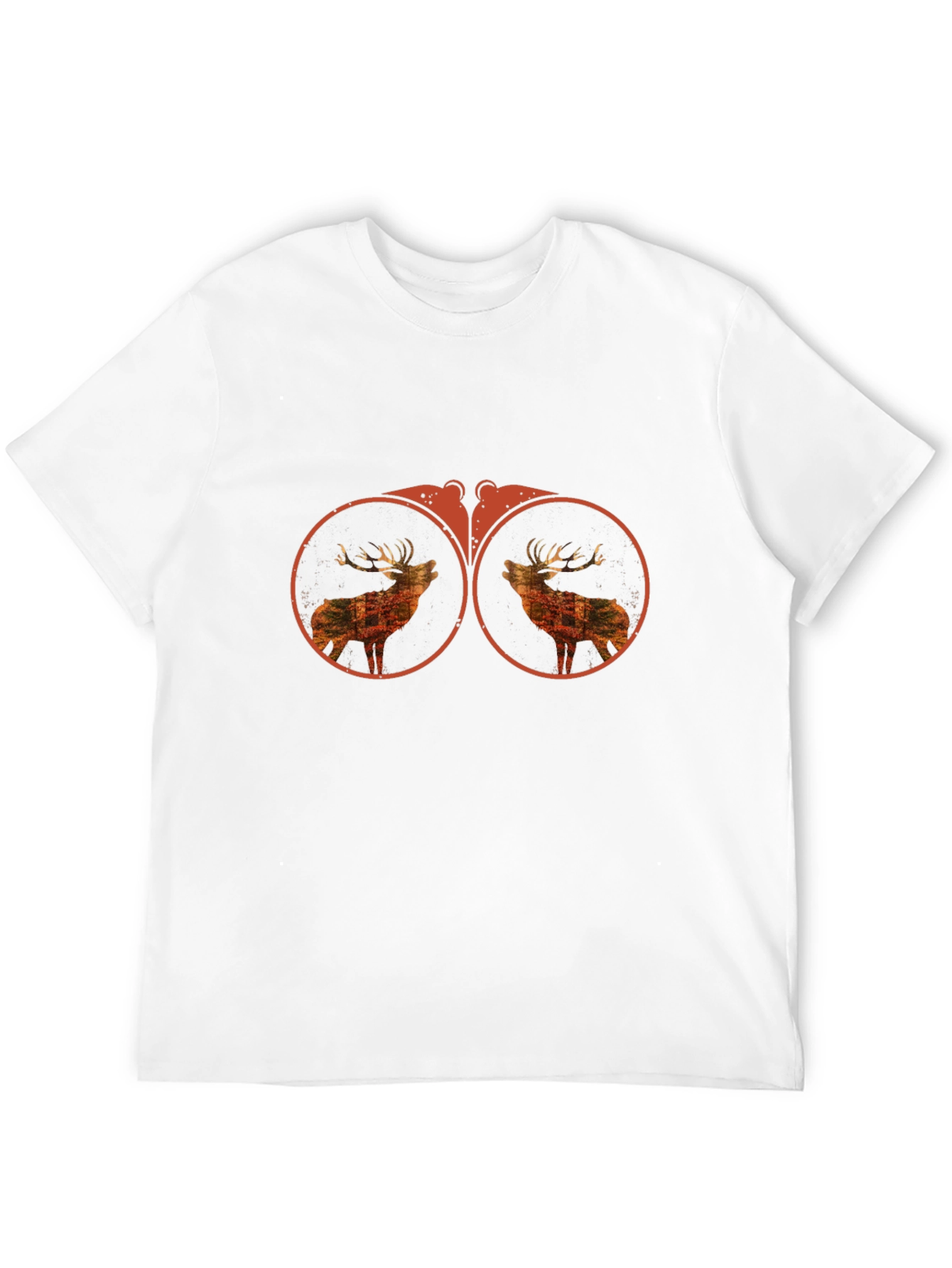 Binocular Deer Graphic Tee - Black Cotton T-Shirt