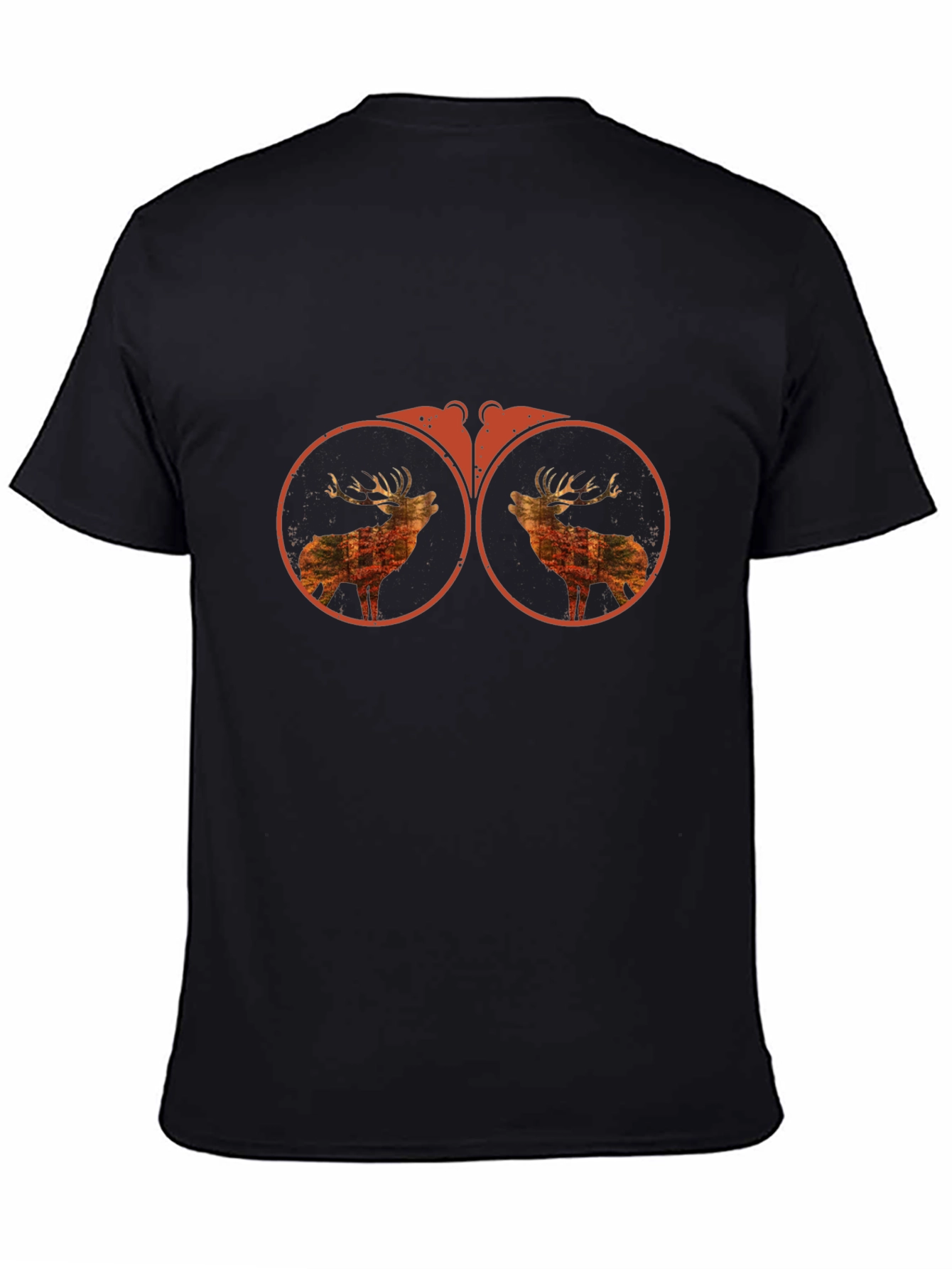 Binocular Deer Graphic Tee - Black Cotton T-Shirt
