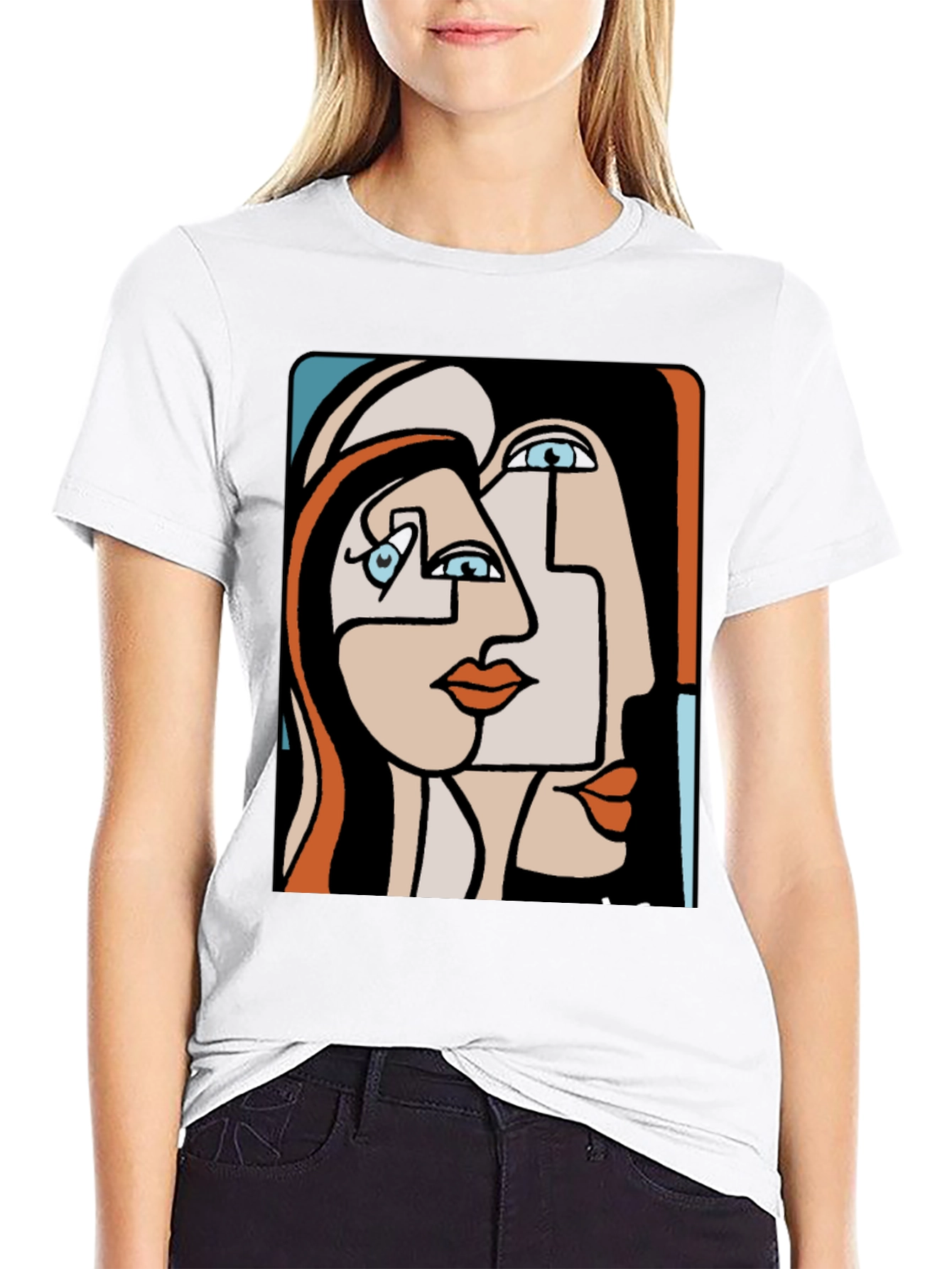Abstract Art Graphic Tee - Black Unisex Shirt