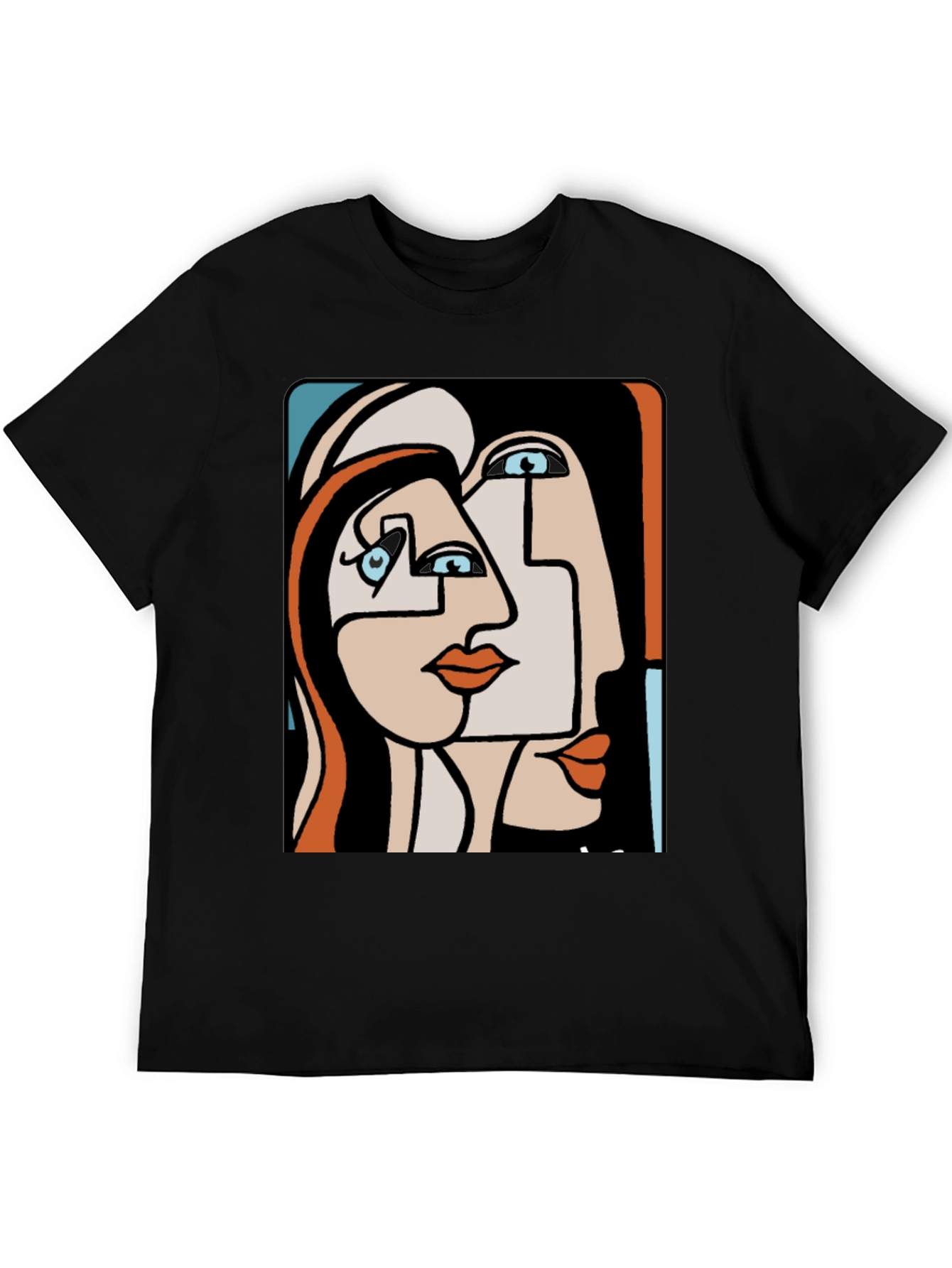 Abstract Art Graphic Tee - Black Unisex Shirt