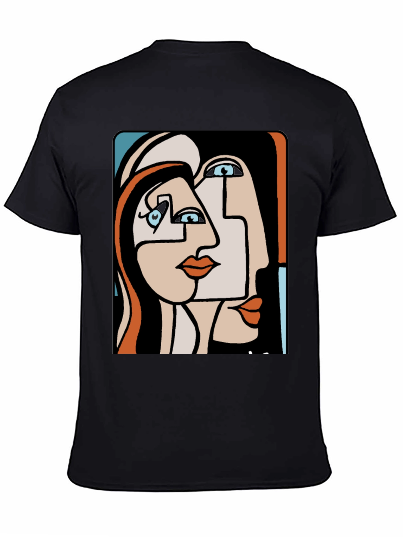 Abstract Art Graphic Tee - Black Unisex Shirt