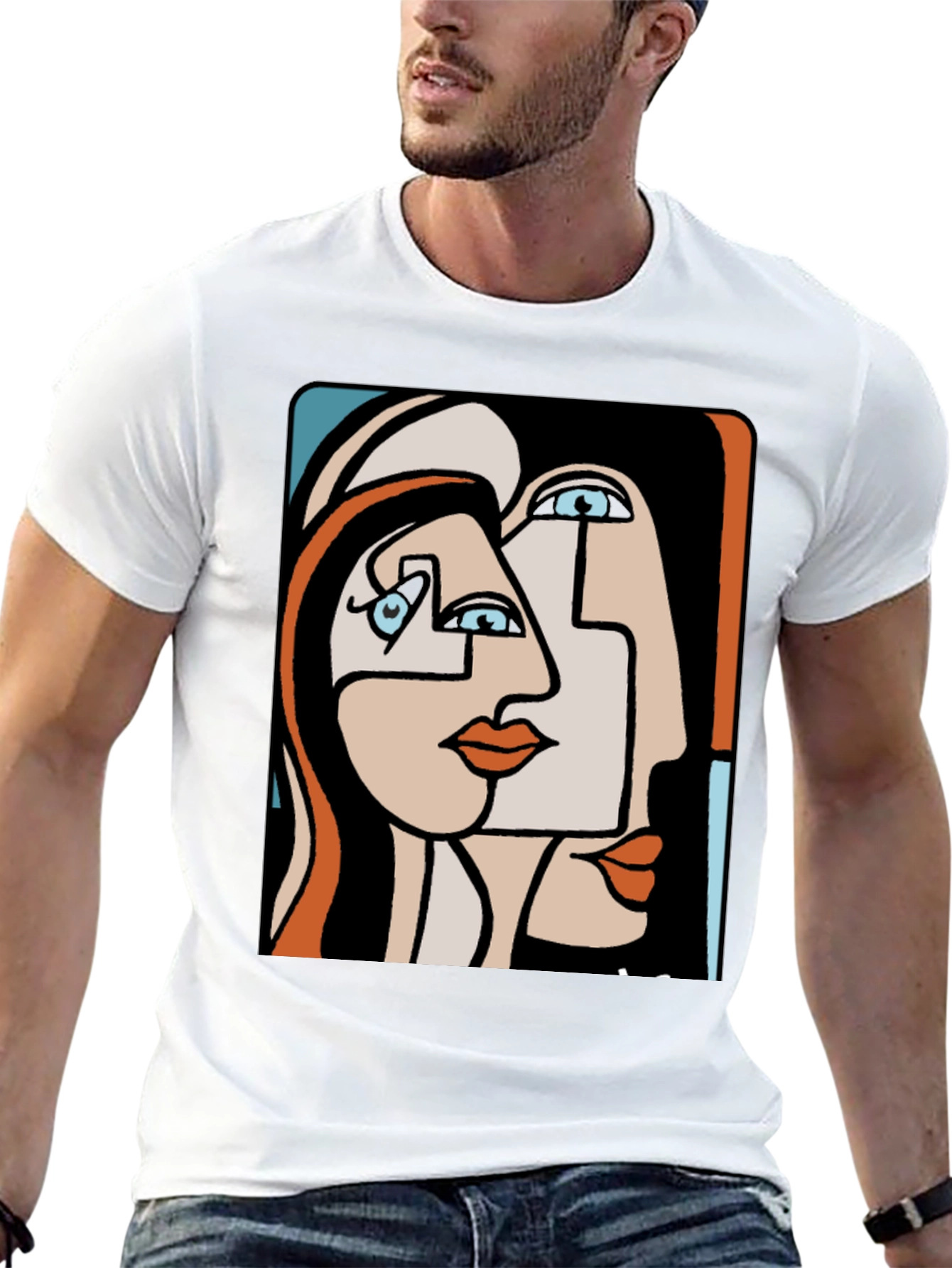 Abstract Art Graphic Tee - Black Unisex Shirt