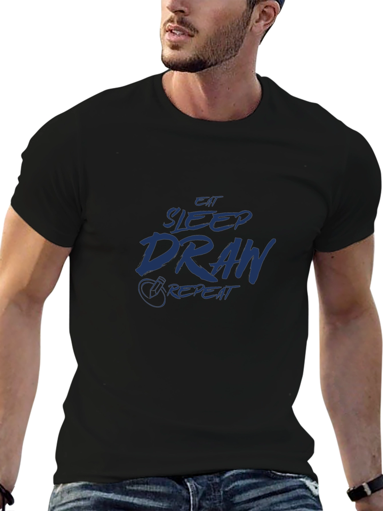 Eat Sleep Draw Repeat Graphic Tee
