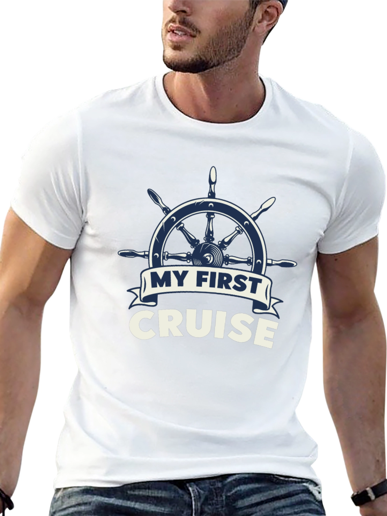 My First Cruise T-Shirt - Nautical Wheel Design