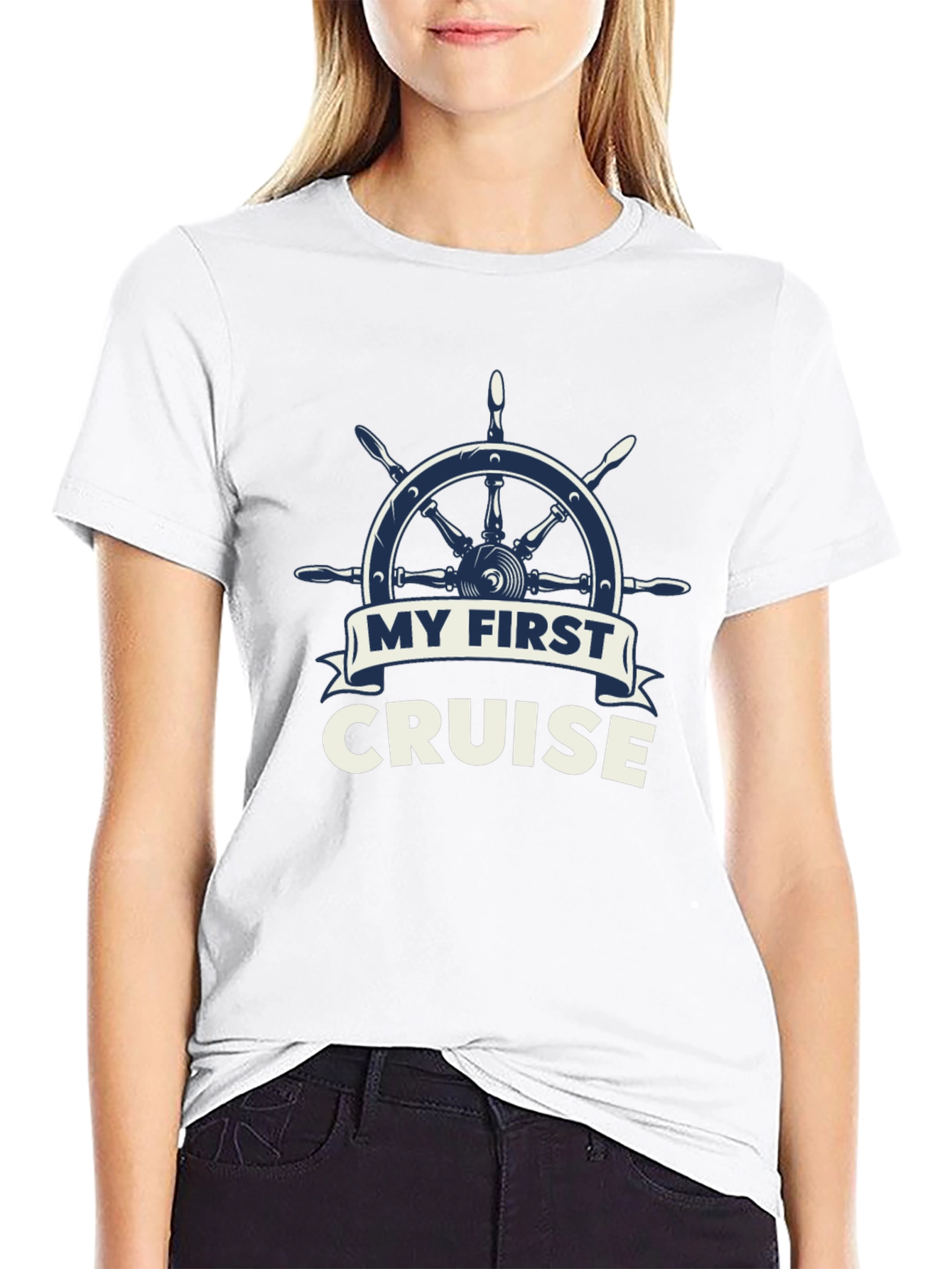 My First Cruise T-Shirt - Nautical Wheel Design