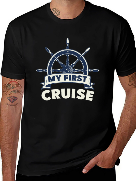 My First Cruise T-Shirt - Nautical Wheel Design