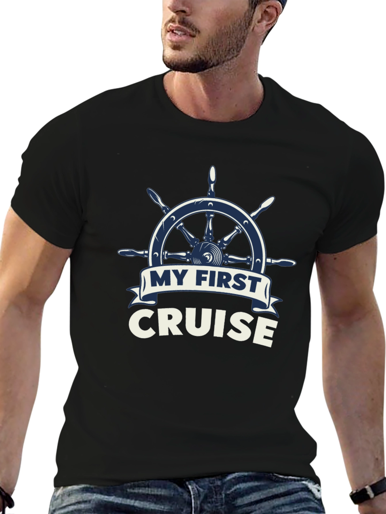 My First Cruise T-Shirt - Nautical Wheel Design
