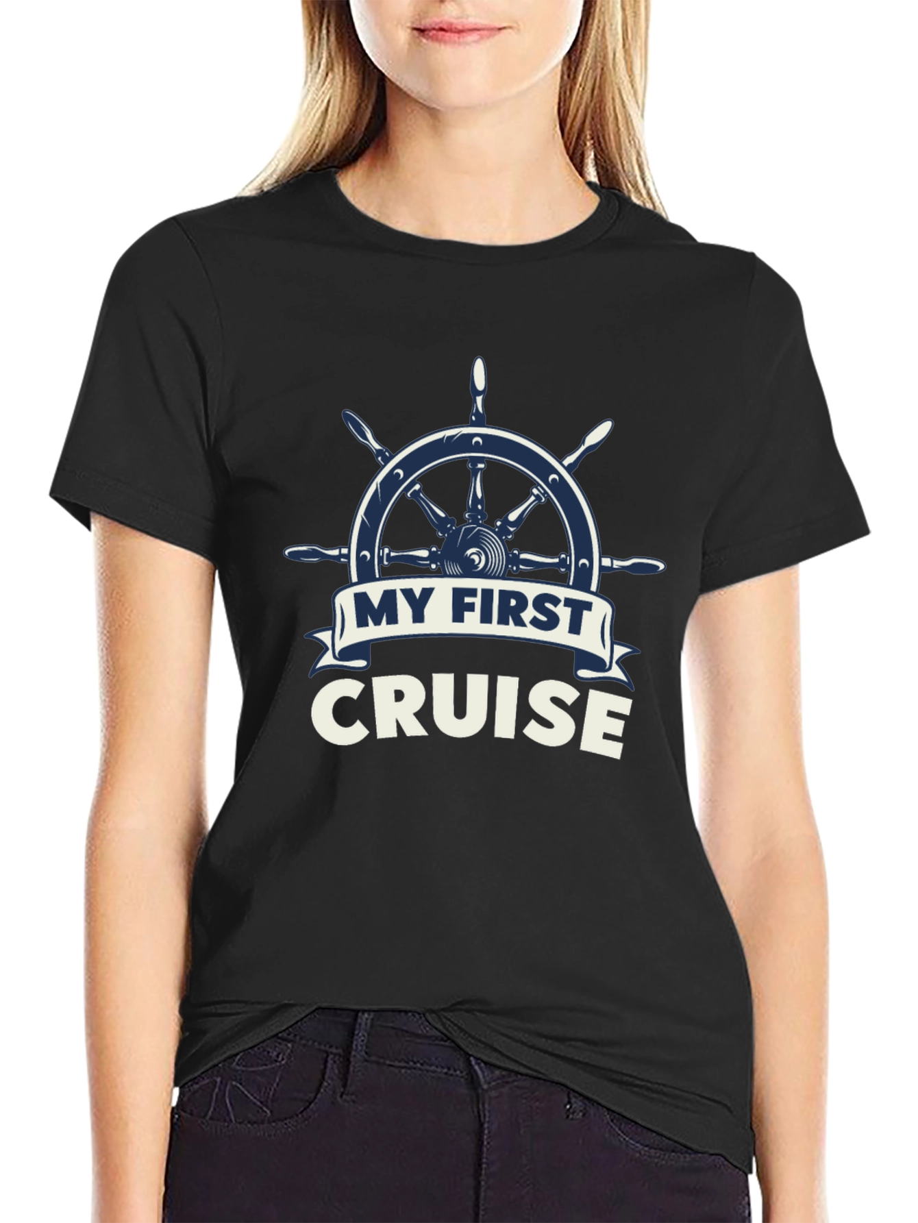 My First Cruise T-Shirt - Nautical Wheel Design