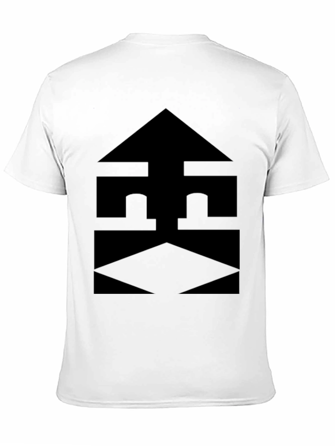 Modern Black Graphic Tee - Geometric Design