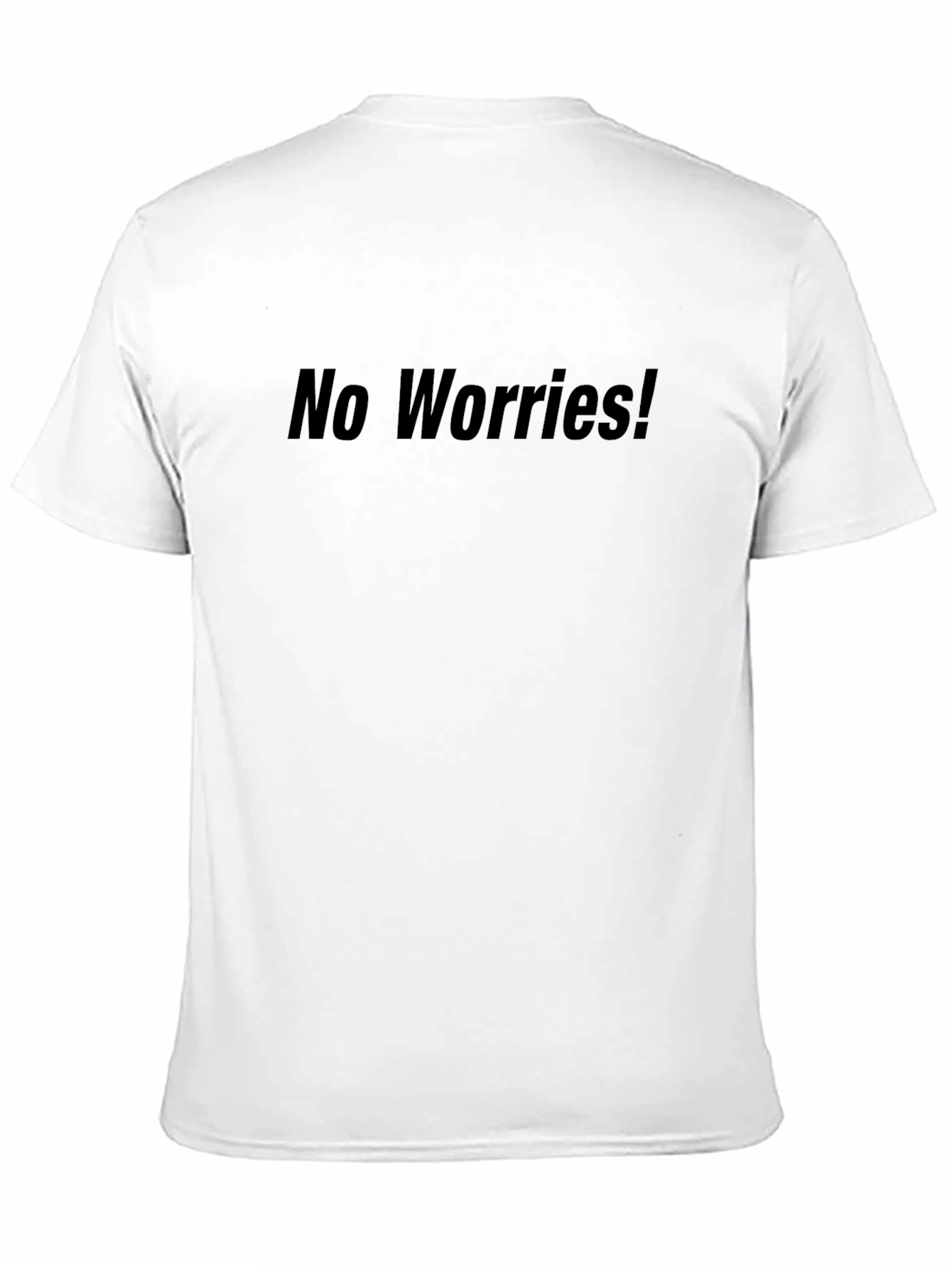 No Worries! Black Crew Neck T-Shirt