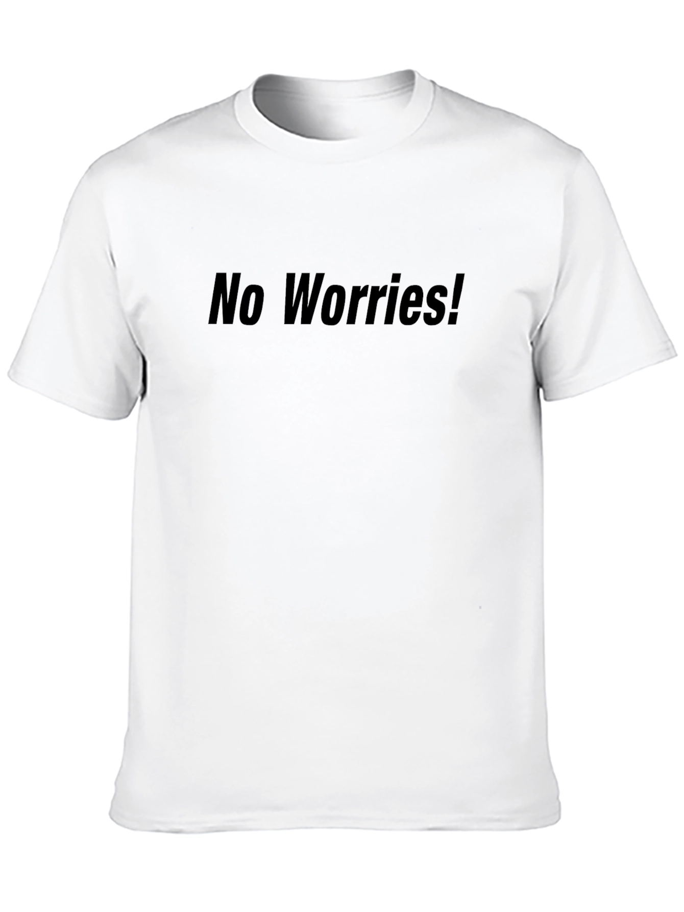 No Worries! Black Crew Neck T-Shirt