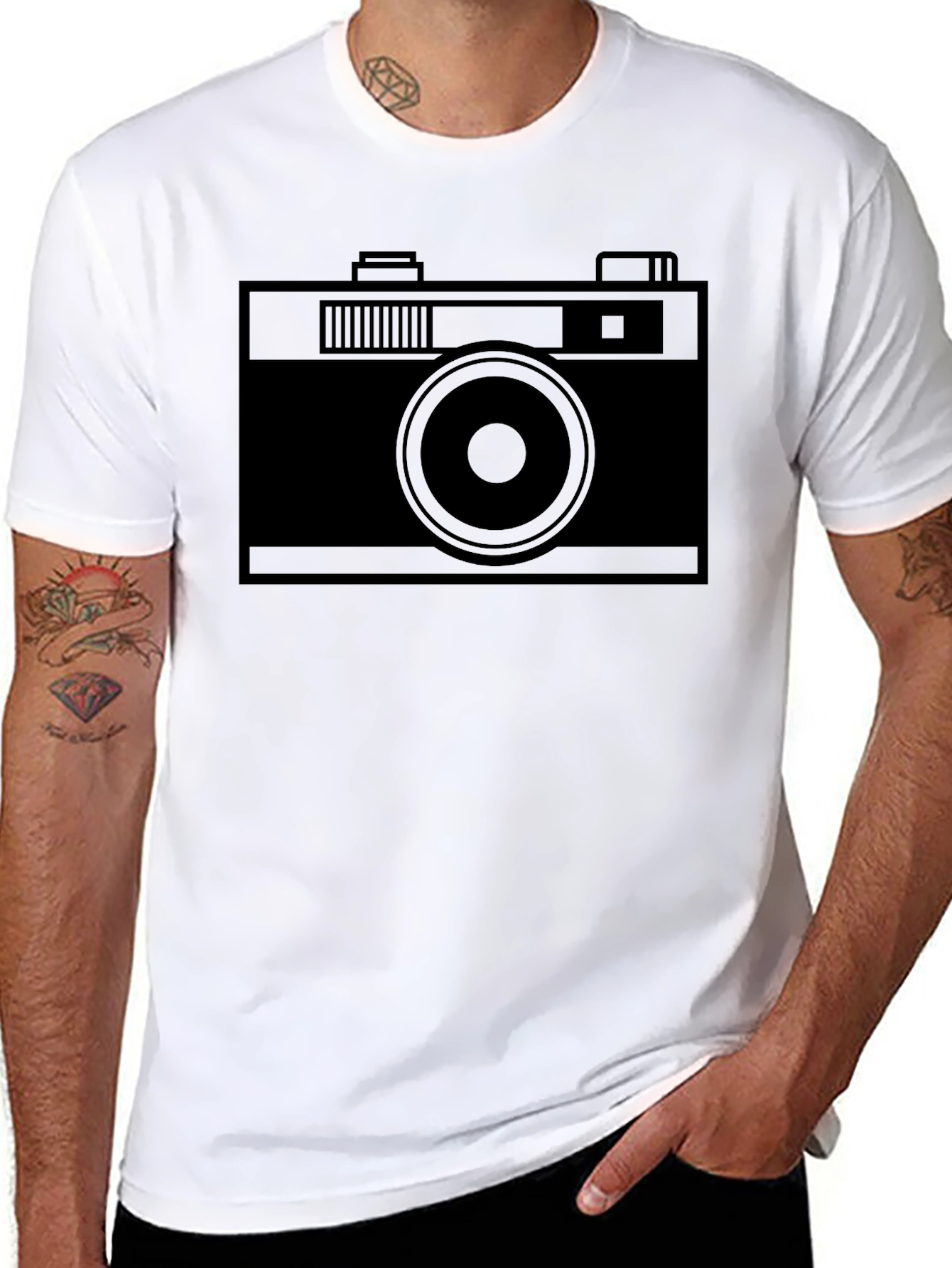 Retro Camera Graphic T-Shirt - Classic Style